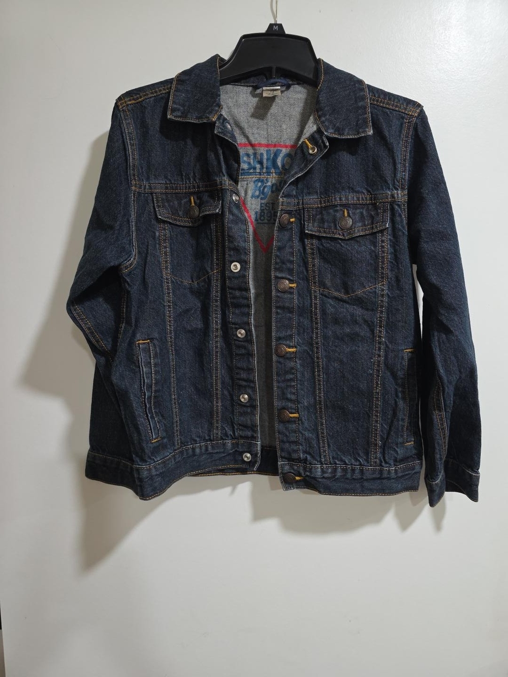 OshKosh B’gosh Boys Denim Jacket Size 12 Classic Trucker Dark Wash